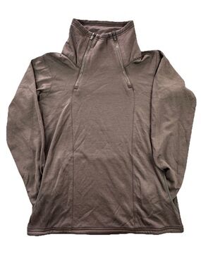 EMS Merino Wool Pullover M Funnel Neck Dual Zip Base Layer Outdoor Hiking